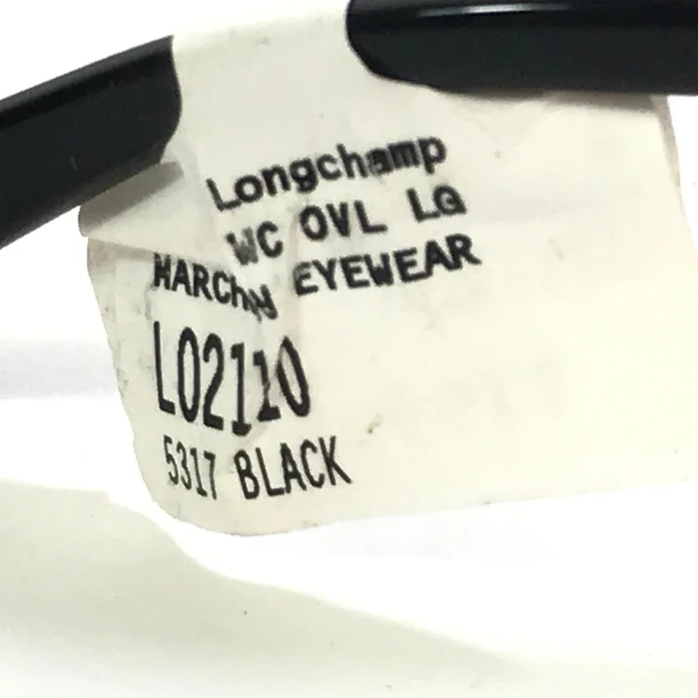 Longchamp Eyeglasses Frames LO2110 001 Black Round Half Rim 53-17-140